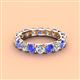 4 - Laida 3.80 mm Tanzanite and Diamond Eternity Band 