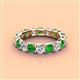 4 - Laida 3.80 mm Green Garnet and Diamond Eternity Band 