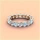 4 - Laida 3.80 mm Aquamarine and Diamond Eternity Band 