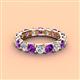 4 - Laida 3.80 mm Amethyst and Diamond Eternity Band 