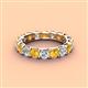 4 - Laida 3.80 mm Citrine and Diamond Eternity Band 