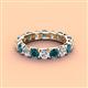 4 - Laida 3.80 mm Blue and White Diamond Eternity Band 