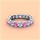 4 - Laida 3.80 mm Pink Sapphire and Diamond Eternity Band 