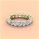 4 - Laida 3.80 mm Aquamarine and Diamond Eternity Band 