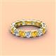 4 - Laida 3.80 mm Citrine and Diamond Eternity Band 