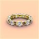 4 - Laida 3.80 mm Smoky Quartz and Diamond Eternity Band 