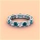 4 - Laida 3.80 mm Blue and White Diamond Eternity Band 