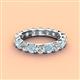 4 - Laida 3.80 mm Aquamarine and Diamond Eternity Band 