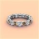 4 - Laida 3.80 mm Smoky Quartz and Diamond Eternity Band 