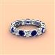 4 - Laida 3.80 mm Blue Sapphire and Diamond Eternity Band 