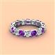 4 - Laida 3.80 mm Amethyst and Diamond Eternity Band 