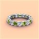 4 - Laida 3.80 mm Peridot and Diamond Eternity Band 