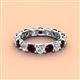 4 - Laida 3.80 mm Red Garnet and Diamond Eternity Band 