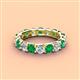 4 - Laida 3.80 mm Emerald and Diamond Eternity Band 