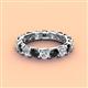 4 - Laida 3.80 mm Black and White Diamond Eternity Band 