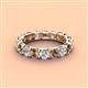 4 - Laida 3.80 mm Smoky Quartz and Diamond Eternity Band 