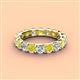 4 - Laida 3.80 mm Yellow and White Diamond Eternity Band 