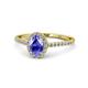 1 - Marnie Desire Oval Cut Tanzanite and Diamond Halo Engagement Ring 