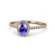 1 - Marnie Desire Oval Cut Tanzanite and Diamond Halo Engagement Ring 