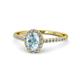 1 - Marnie Desire Oval Cut Aquamarine and Diamond Halo Engagement Ring 