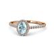 1 - Marnie Desire Oval Cut Aquamarine and Diamond Halo Engagement Ring 