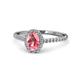 1 - Marnie Desire Oval Cut Pink Tourmaline and Diamond Halo Engagement Ring 