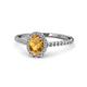 1 - Marnie Desire Oval Cut Citrine and Diamond Halo Engagement Ring 