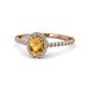 1 - Marnie Desire Oval Cut Citrine and Diamond Halo Engagement Ring 