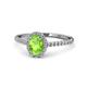 1 - Marnie Desire Oval Cut Peridot and Diamond Halo Engagement Ring 