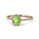 1 - Marnie Desire Oval Cut Peridot and Diamond Halo Engagement Ring 