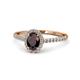 1 - Marnie Desire Oval Cut Red Garnet and Diamond Halo Engagement Ring 