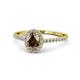 1 - Marnie Desire Oval Cut Smoky Quartz and Diamond Halo Engagement Ring 