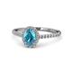 1 - Marnie Desire Oval Cut London Blue Topaz and Diamond Halo Engagement Ring 