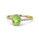 1 - Marnie Desire Oval Cut Peridot and Diamond Halo Engagement Ring 