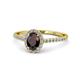 1 - Marnie Desire Oval Cut Red Garnet and Diamond Halo Engagement Ring 