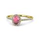 1 - Marnie Desire Oval Cut Rhodolite Garnet and Diamond Halo Engagement Ring 