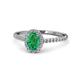 1 - Marnie Desire Oval Cut Emerald and Diamond Halo Engagement Ring 