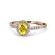 1 - Marnie Desire Oval Cut Yellow Sapphire and Diamond Halo Engagement Ring 