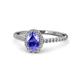 1 - Marnie Desire Oval Cut Tanzanite and Diamond Halo Engagement Ring 