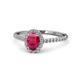 1 - Marnie Desire Oval Cut Ruby and Diamond Halo Engagement Ring 