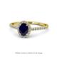 1 - Marnie Desire Oval Cut Blue Sapphire and Diamond Halo Engagement Ring 