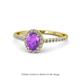 1 - Marnie Desire Oval Cut Amethyst and Diamond Halo Engagement Ring 