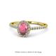 1 - Marnie Desire Oval Cut Rhodolite Garnet and Diamond Halo Engagement Ring 