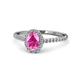 1 - Marnie Desire Oval Cut Pink Sapphire and Diamond Halo Engagement Ring 