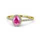 1 - Marnie Desire Oval Cut Pink Sapphire and Diamond Halo Engagement Ring 