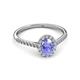 3 - Marnie Desire Oval Cut Tanzanite and Diamond Halo Engagement Ring 