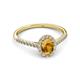 3 - Marnie Desire Oval Cut Citrine and Diamond Halo Engagement Ring 
