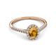 3 - Marnie Desire Oval Cut Citrine and Diamond Halo Engagement Ring 