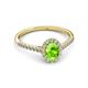 3 - Marnie Desire Oval Cut Peridot and Diamond Halo Engagement Ring 