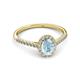 3 - Marnie Desire Oval Cut Aquamarine and Diamond Halo Engagement Ring 